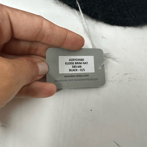 WOODEN SHIPS PAOLA BUENDIA ELOISE BRIM HAT black wool blend NWT - Picture 4 of 5